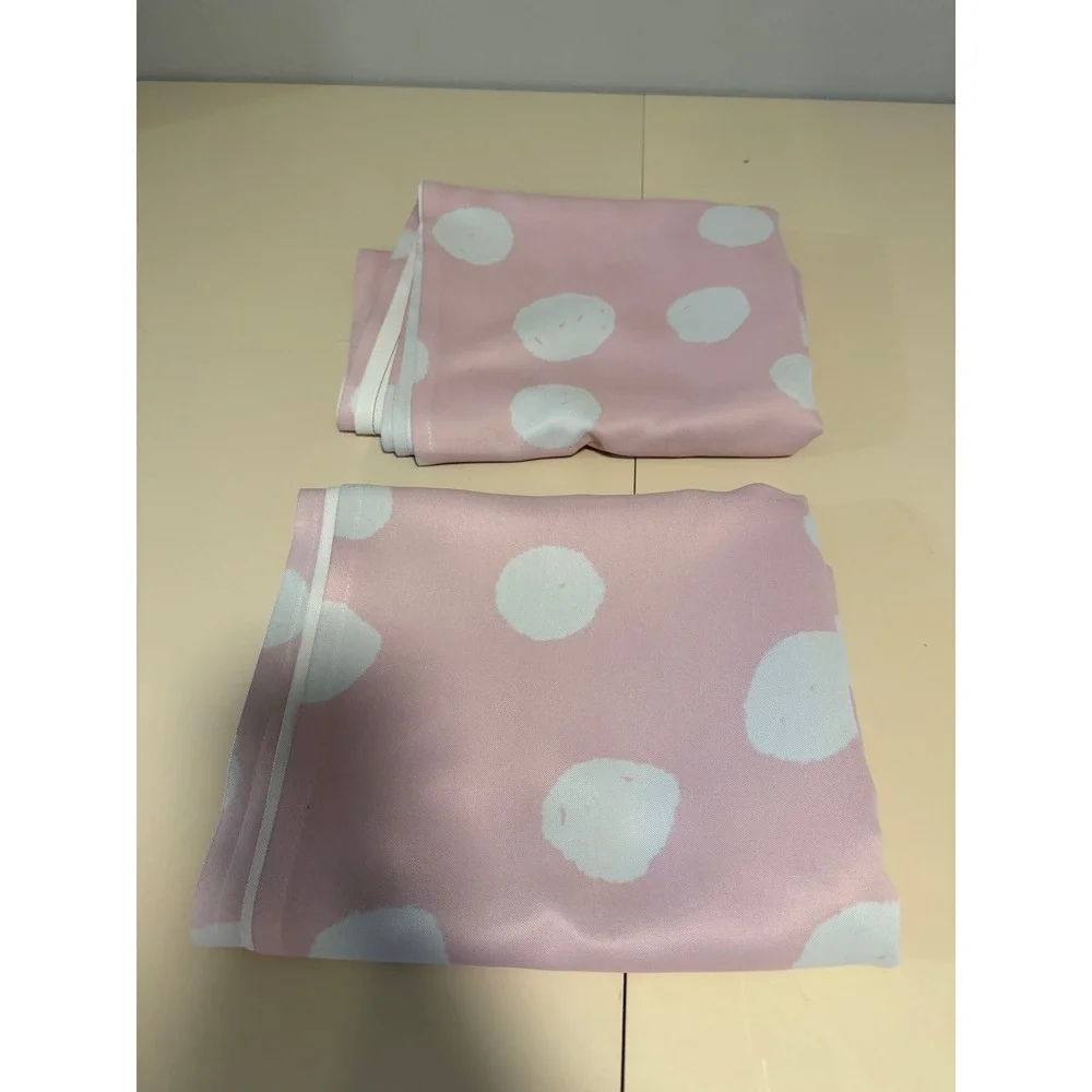 Society6 Pink White Polka Dot Blackout Curtains Set of 2 Panels Kids Nursery